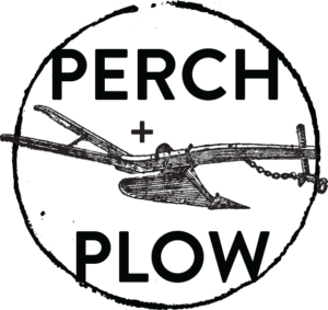 Perch + Plow full black logo