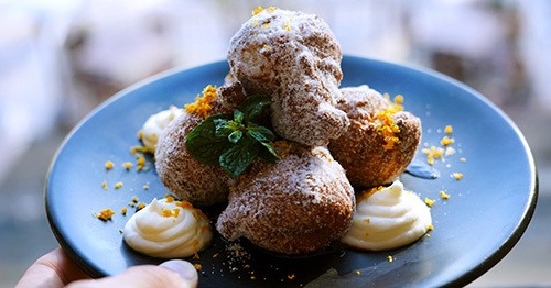 donuts or beignets served at perch + plow