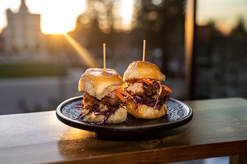 spicy chicken sliders at Perch + Plow in Santa Rosa
